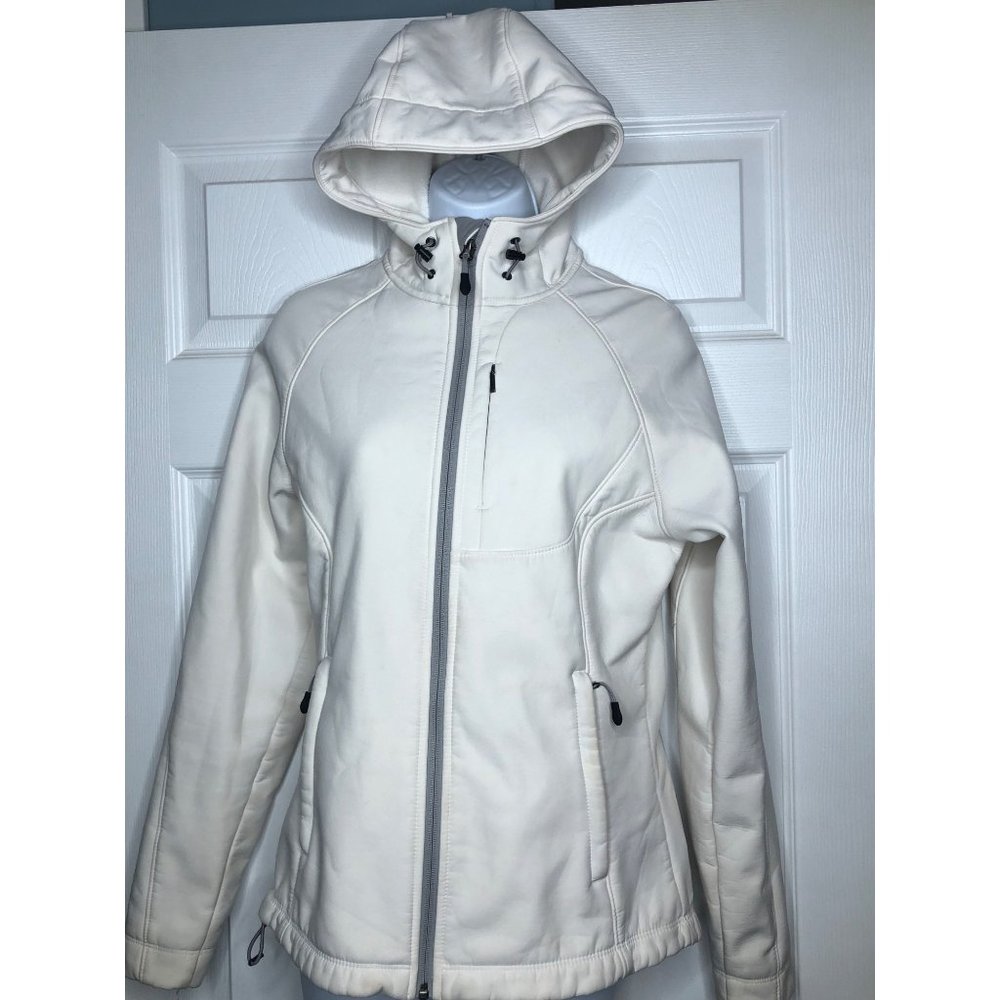 Kirkland white zip-up jacket small